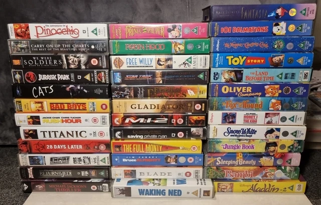 37x VHS Video Tapes Films Job lot Bundle Mixed Random Disney, Star Wars