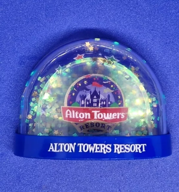 Fridge Magnet - Alton Towers Resort Snow Globe Style (Small Damage)