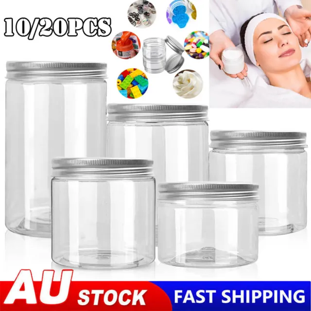 10/20Pcs Clear Jars with Lid Small Food Candy Storage Mason Jam Bottle Container