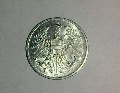1954 Austria 2 Groschen Aluminum Coin Km-2876 Choice Au/Unc. !! Ships $3.99 Usa 2