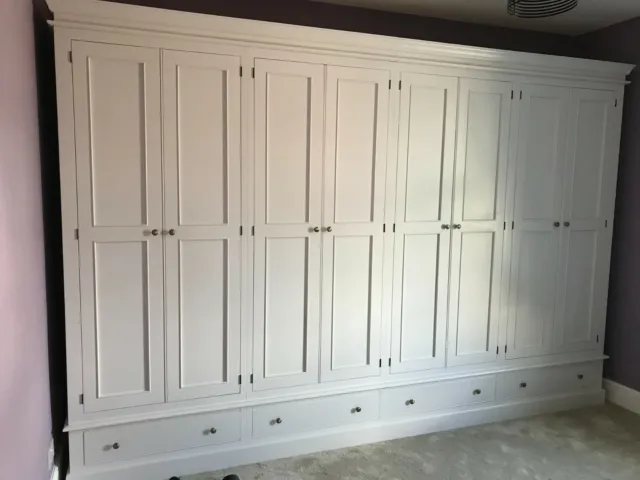 Wardrobe - Painted 8 Door 4 drawer - Edwardian style