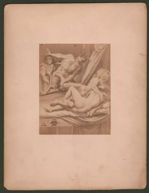 EROTISMO - PORNOGRAFIA. Fotografia all'albumina databile agli anni 1870/80.