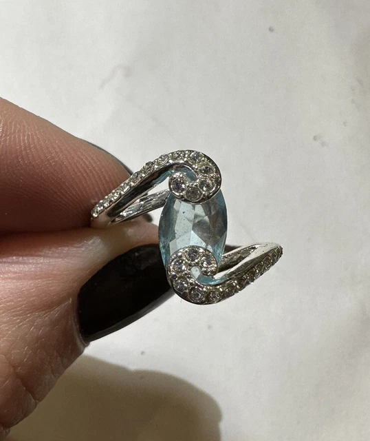 Bague Plaque Or & Strass Signée Camille Lucie - Diamètre 18 Mm - Bijou Occasion Très Bon état
