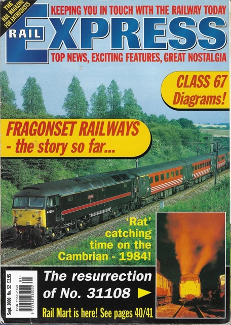 RAIL EXPRESS MAGAZINE No. 52 - Sep 2000, Fragonset Railways - The Story ...