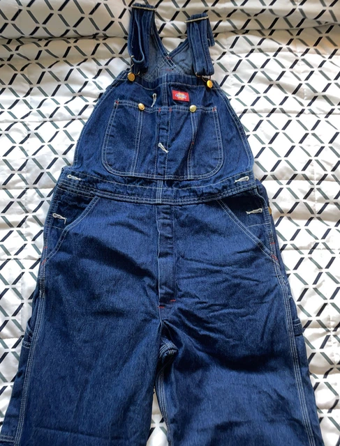 Dickies Men's Size 32x32  Dark Denim Carpenter Indigo Bib Overalls VGC