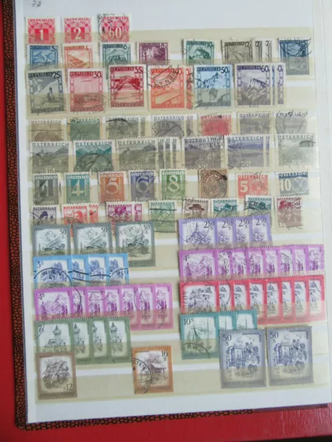 * Briefmarken Österreich ca. 370 Stück, Konvolut, auch Vorkriegsmarken 2
