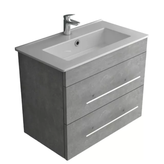 Waschbecken mit Unterschrank Waschbeckenunterschrank Badezimmermöbel  Set  60 cm