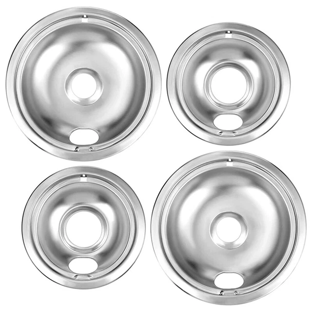 Kit de sartén de goteo, cuencos universales de goteo quemador cromado para cocina AiL1