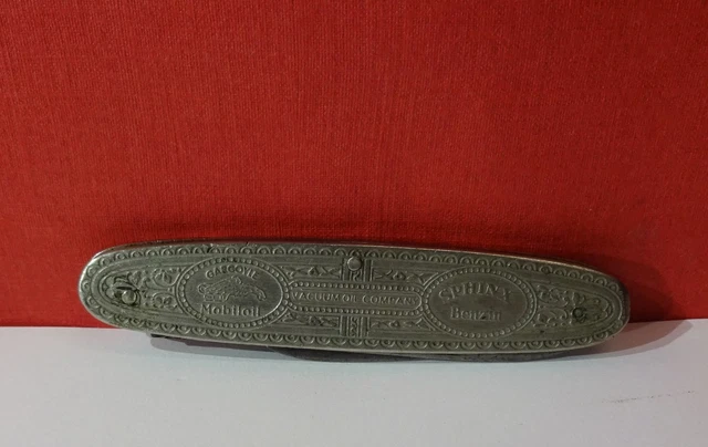 Original uraltes Taschenmesser GARGOYLE MOBILOIL PHINX BENZIN Vorkrieg Rarität