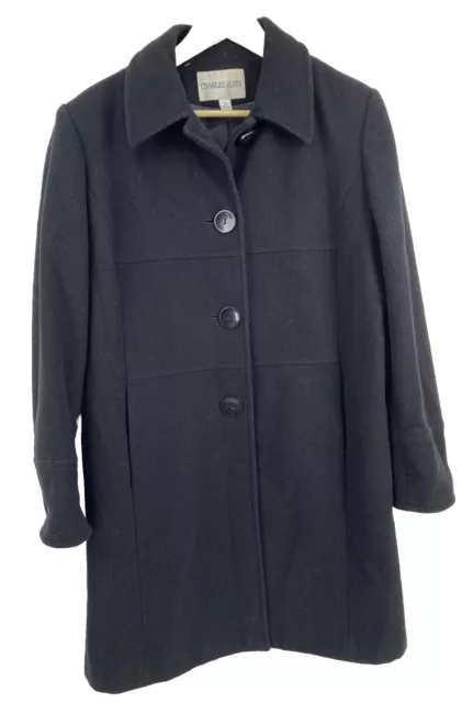 Charles klein wool coat top