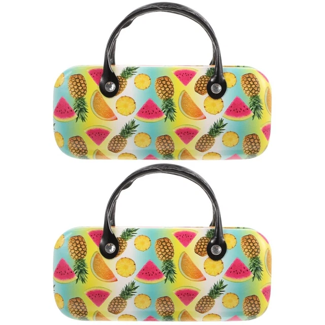 Set 2 Portable Glasses Case Cute Eyeglasses Case Pu Glasses Travel Child