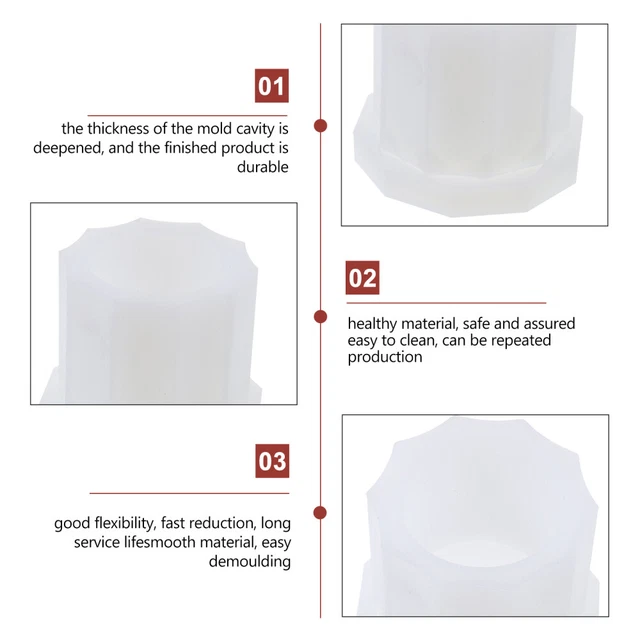 1 Set Dice Cup Casting Kristall Epoxy Form Silikon Leuchter Halter Form 3