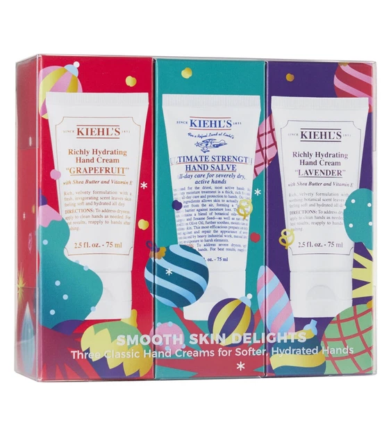 Kiehl’s Hydrating Handcream Set of 3, 2.5 Fl Oz/Ea, NEW IN BOX ($35 Orig Price)