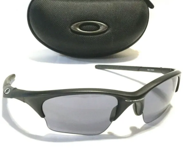 Rare Oakley Half Jacket 1.0 Sunglasses Matte Black w/ Black Iridium XLJ Lenses