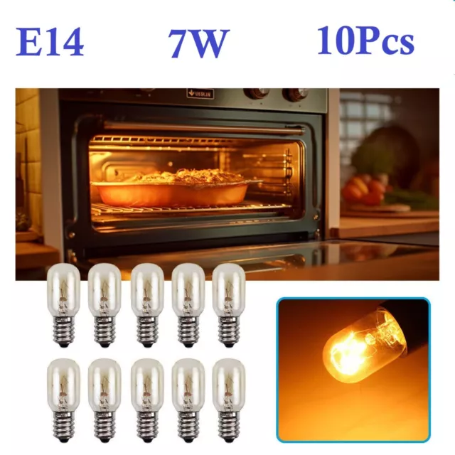 New 10Pcs E14 Himalayan 7W Salt Lamp Globe Bulb Light Bulbs Oven Heat Resisting