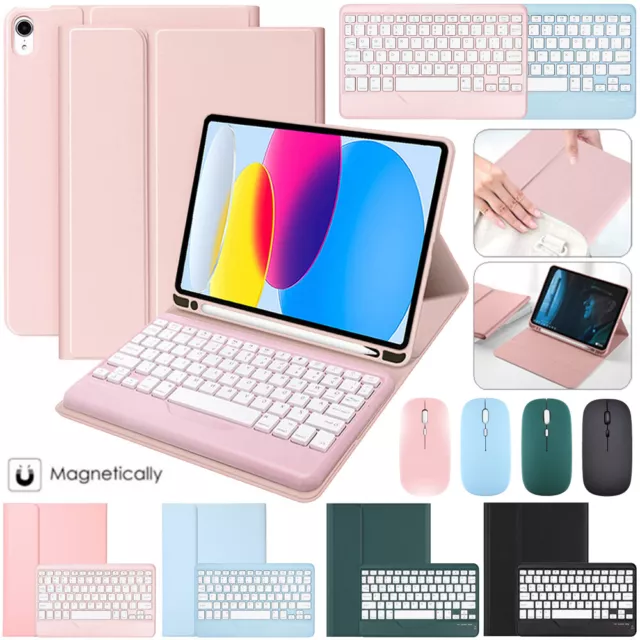 Bluetooth Keyboard Case With Mouse For iPad 5/6/7/8/9/10th Gen Pro 11 Air2/3/4/5