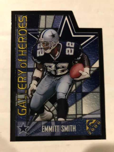 2000 Topps Gallery Emmitt Smith Gallery Of Heroes Stained Glass Insert