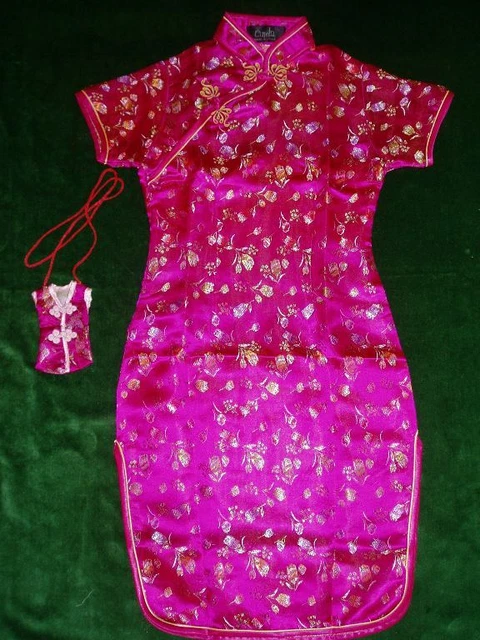 Nuovo Ragazze Raso Floreale Vestito Cinese Rosa Acceso Rosso Bambino 9 Mese A 16