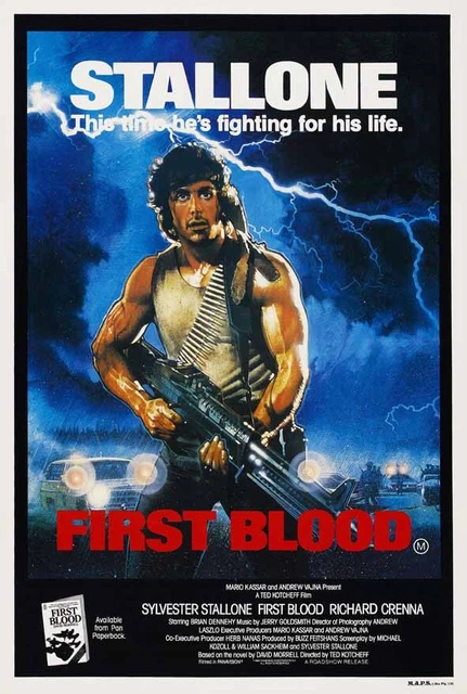 RAMBO: FIRST BLOOD Part II (1985) Sylvester Stallone cult movie poster