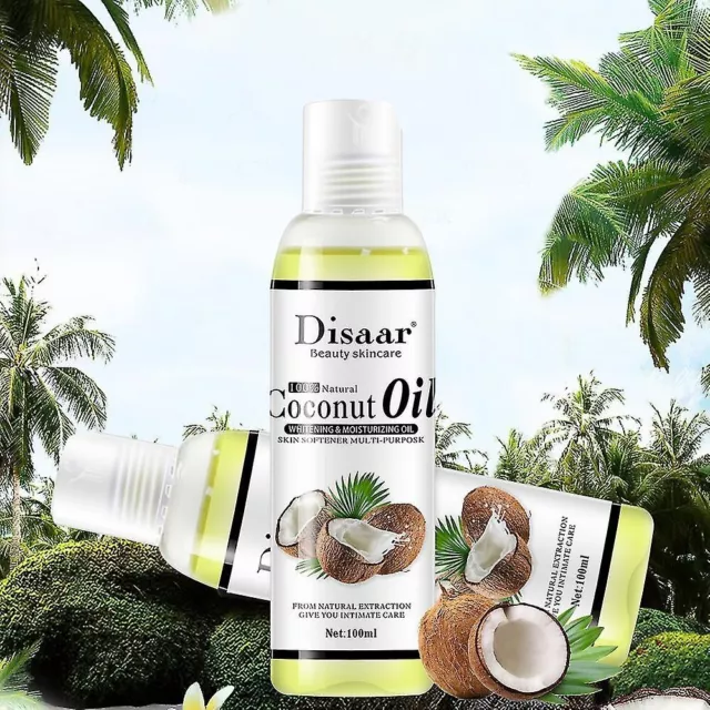 Disaar 100ml  Natural Organic Moisturizing Coconut Massage Oil For Body And Face