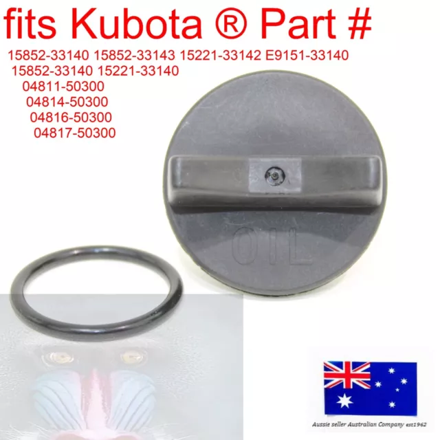 for Kubota Motor Oil Filler Cap Engine Rocker Cover & O Ring D722 D750-BC D905