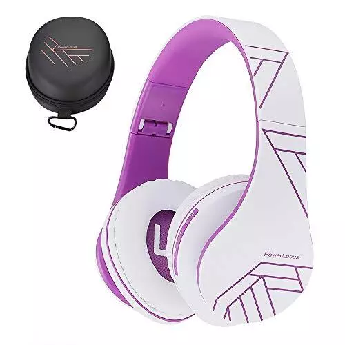 PowerLocus Casque Bluetooth Audio stéréo Pliable sans Fil et Filaire avec Micro