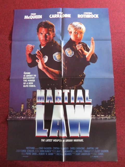 MARTIAL LAW FOLDED Us One Sheet Poster Chad Mcqueen Cynthia Rothrock ...