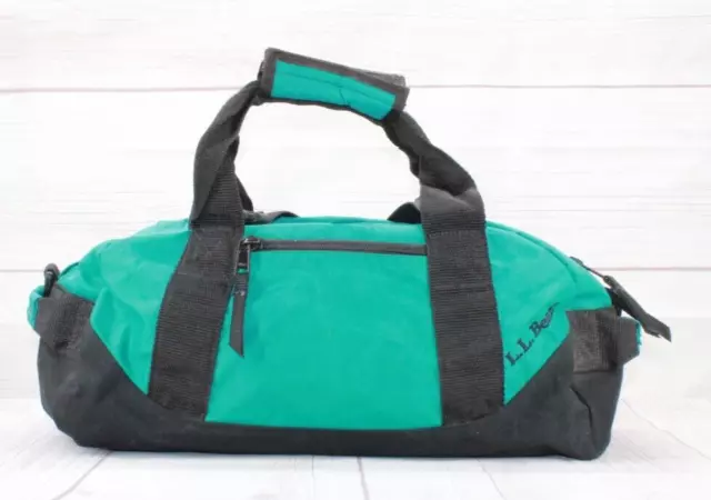 LL Bean Unisex Green Heavy Duty Nylon Water Resistant Adventure Duffle Bag