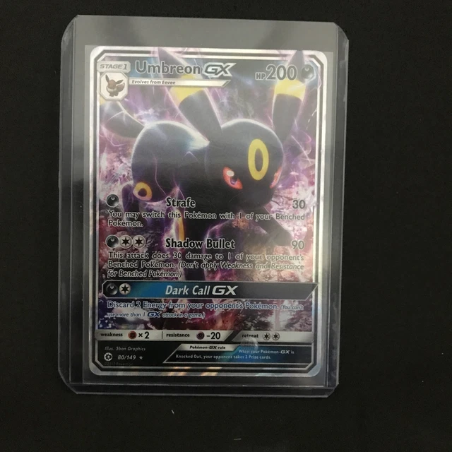 Pokemon TCG Umbreon GX 80/149 Rare Holo Card Sun & Moon SM