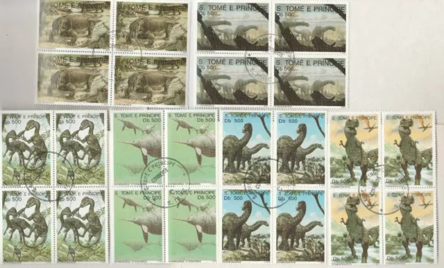 Dinosaurier S.Tome E.Principe gestempelt 66 hoher Katalogwert 96 E