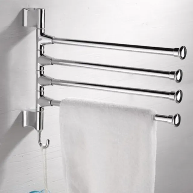 Wall-Mounted Towel Rack Stainless Steel Towel Stand Toilet Home