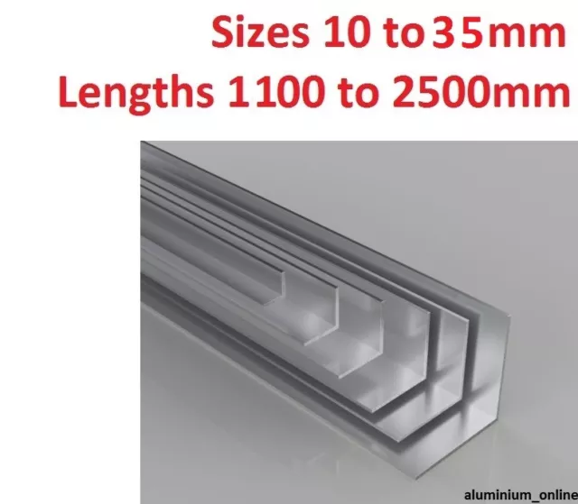 ALUMINIUM ANGLE EQUAL 10mm 13mm 16mm 19mm 22mm 25mm 28mm 32mm 35mm select size