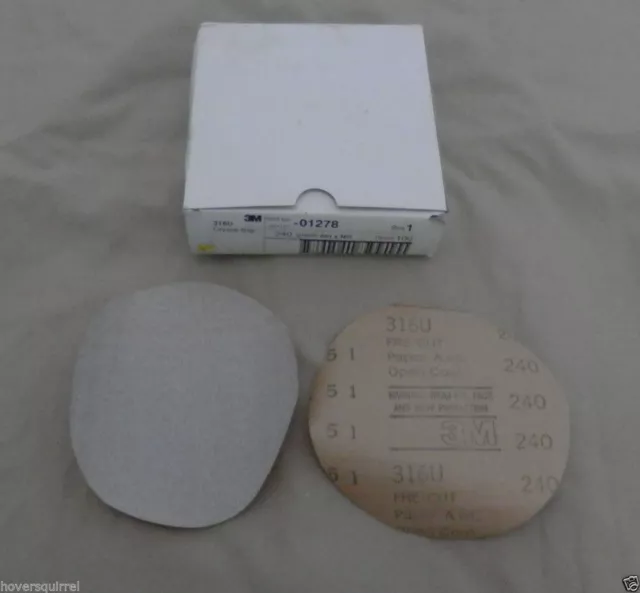 (100) NEW 3M Crystal Bay 6" Sandpaper Discs 240 grade 01278 hs  (1 x 100pk)