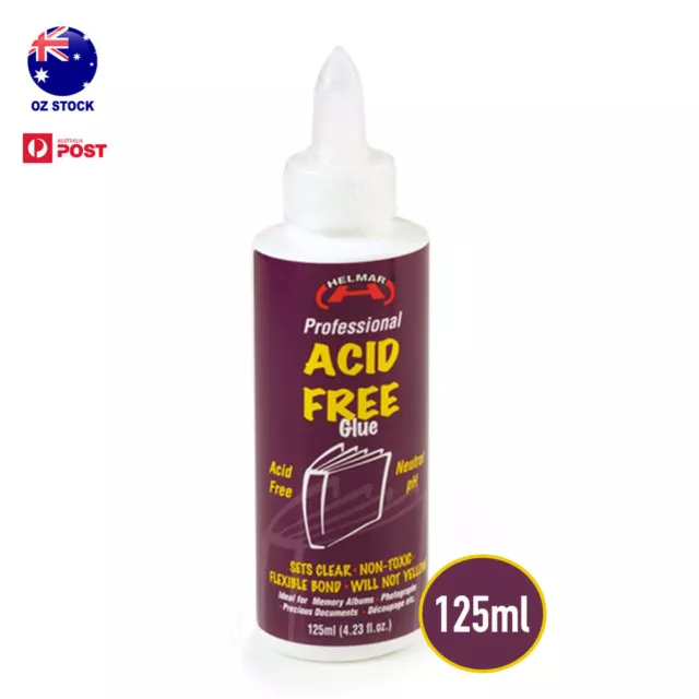 Helmar Acid Free Adhesive 125ml Craft Glue Dries Crystal Clear Non Toxic
