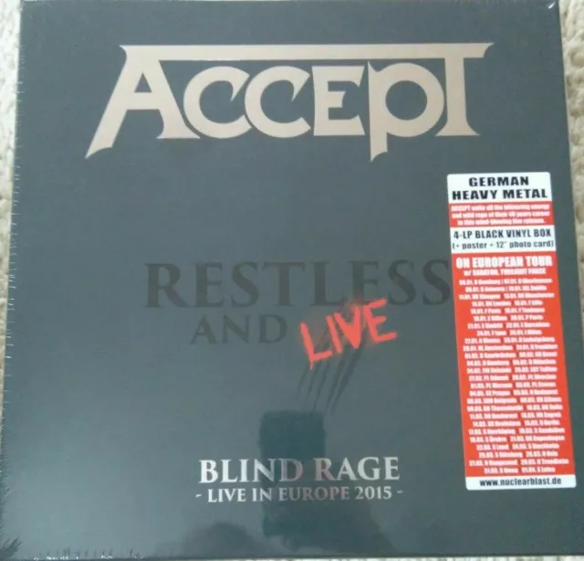 Accept - Restless and Live Exclusive Red White 4 Vinyl LP Box 300 worldwide NEU 2