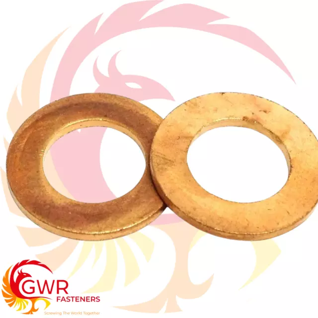 15mm 16mm 17mm 18mm 19mm 20mm 21mm 22mm up to 35mm Copper Sealing Washers - Sump