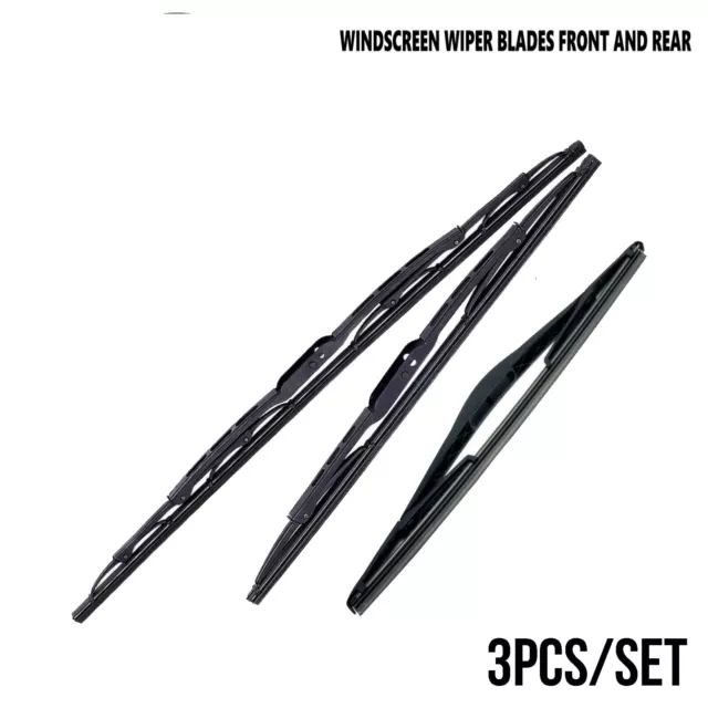 Front And Rear Wiper Blades Fits Chevrolet Matiz 2005- Onwards