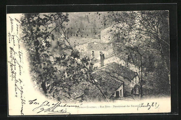 CPA Vienne-le-Château, Rue Dieu, Pensionnat des Soeurs 1909