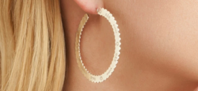 Boucles D'oreilles Créoles GAS BIJOUX Modèle Comedia - Dorées Avec Perles, Neuves