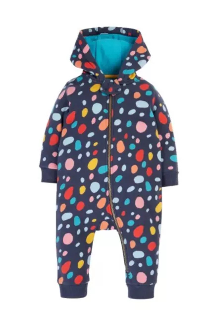 Frugi Organic Cotton Snuggle Suit Dalmatian Spots 3-6 months