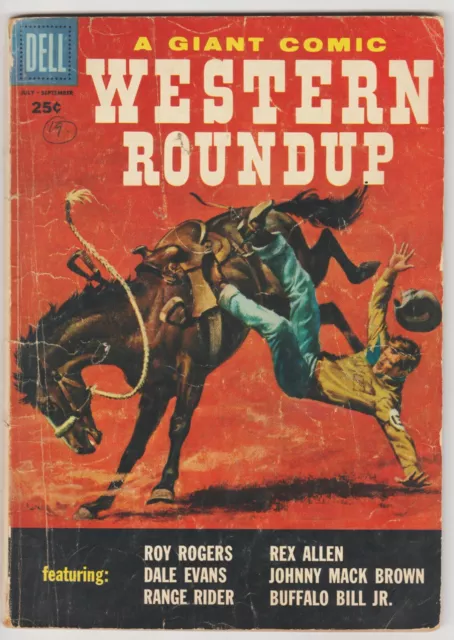 Western Roundup #19 Dell Giant Russ Manning Jul-Sep 1957 Roy Rogers Dale Evans