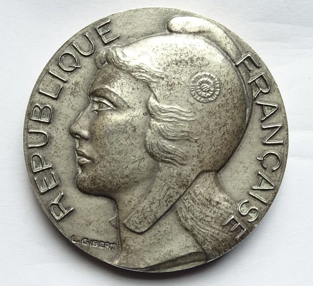 Médaille Argent 1919 – Assemblée Nationale & Chambre Des Députés, DESCHAMPS (avec étui)