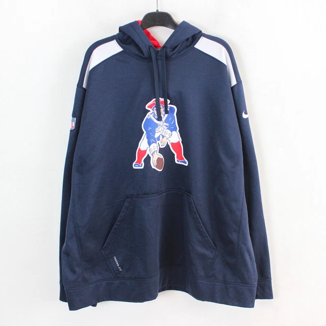 Nike Therma-Fit New England Patriots Uomo 2XL NFL Felpa con cappuccio...