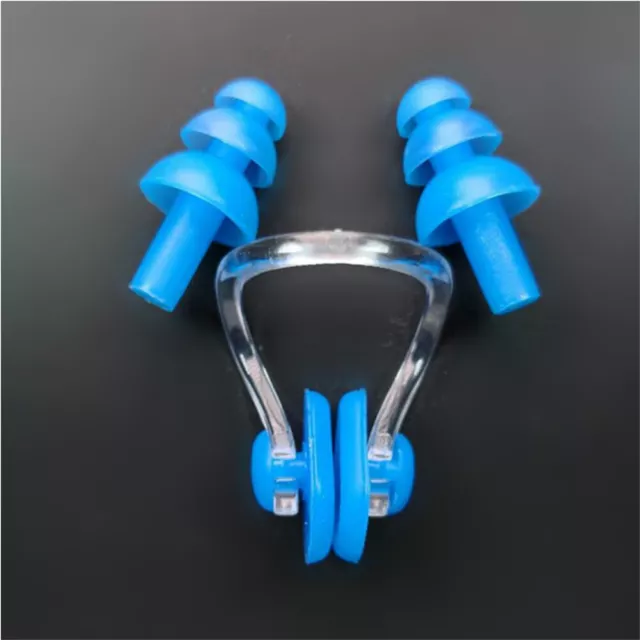 Set de bouchons d'oreille en silicone imperméable pour la natation (noir)