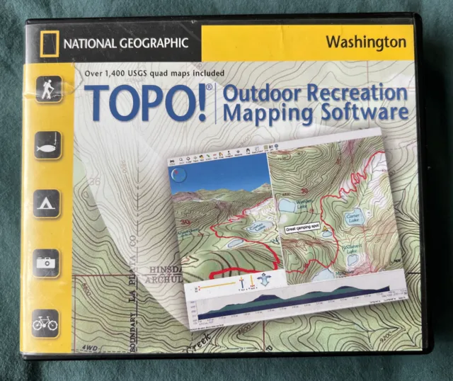 Washington TOPO! National Geographic 5 CD Set