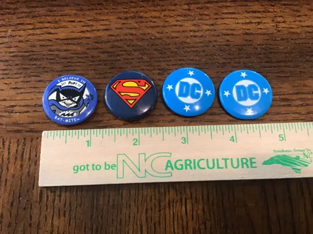 DC Comics,Superman, Batman Character Pin-Back Button 1.25”