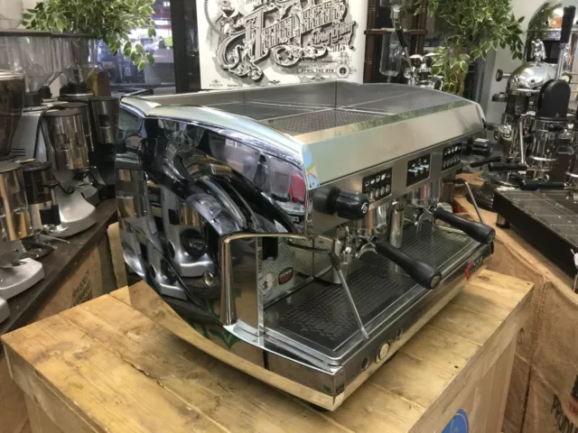 Wega Polaris 2 Group Chrome Espresso Coffee Machine Commercial Cafe Barista Cup