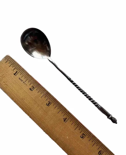 Original Imperial Russian 84 Silver Tea Coffee Spoon Twist Handle 5.75"
