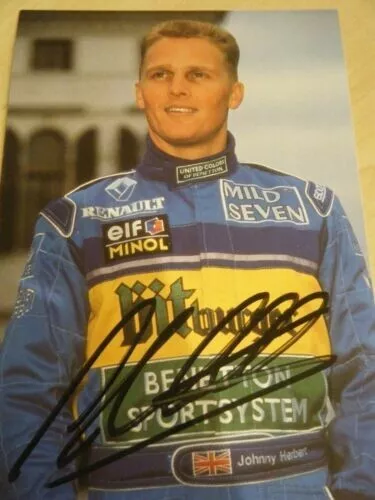 Johnny Herbert Signed Autographed Photograph Benetton F1 Renault