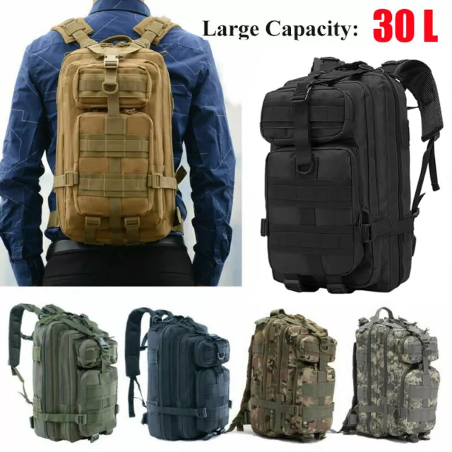 MILITARY TACTICAL BACKPACK Bag Army Molle Bug Out Rucksack Travel ...
